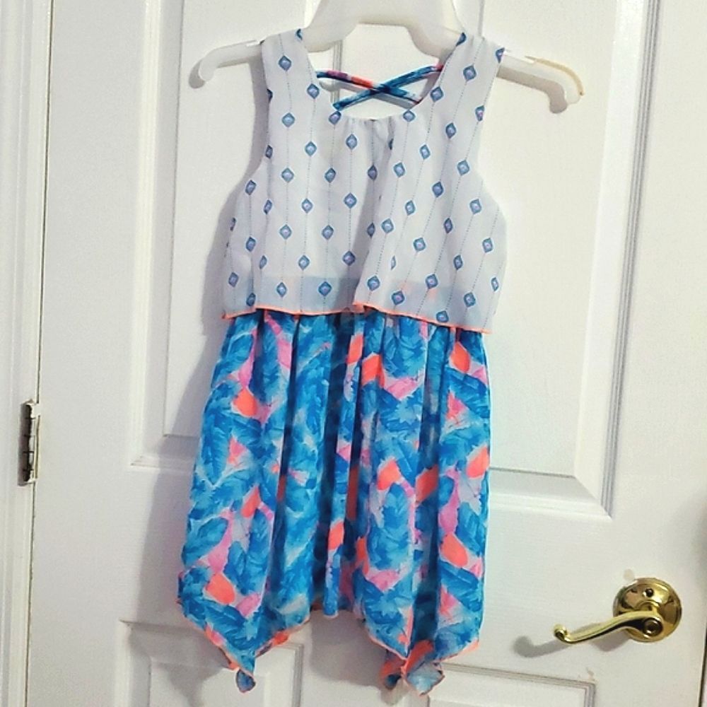 Pogo Club Colorful Fairy Flowy Handkerchief Girls 7/8 Dress